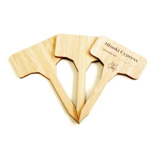 New Design Nursery Seedling Garden Stake T-type Wooden Plant Signs Tag Label Bamboo