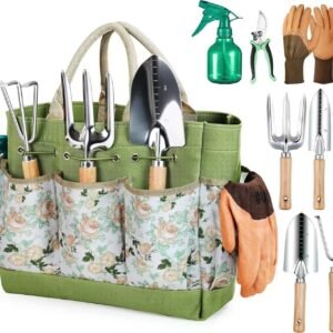 Stainless Steel Garden Tool Set Wooden Handle Hot-Selling Cross Border for Gardening Flower Plant Watering Can