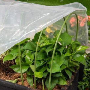 Gardening Mini Greenhouse Hoops Steel with Plastic Coated Hoops for Plant Cover Support, Grow Tunnel