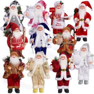 Custom Logo Christmas Santa Claus High Quality Home Decor Gift Dolls PP Cotton Filled Christmas Plush