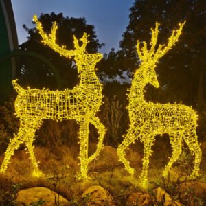 Outdoor Waterproof 3D Led Theme Lighting Deer Shape Motif Light