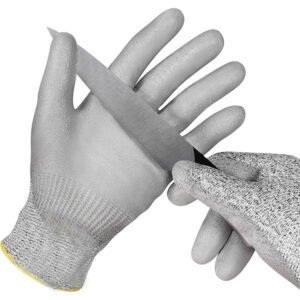 Cut Resistant Gloves PU Coated Cut Resistance Sandy Nitrile PPE Safety Working Gloves