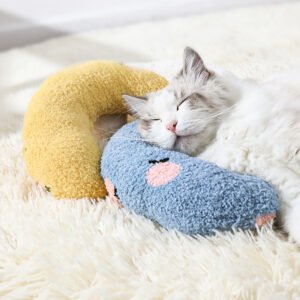 Teddy Velvet Pet Half Moon Pillow Cat Pillow